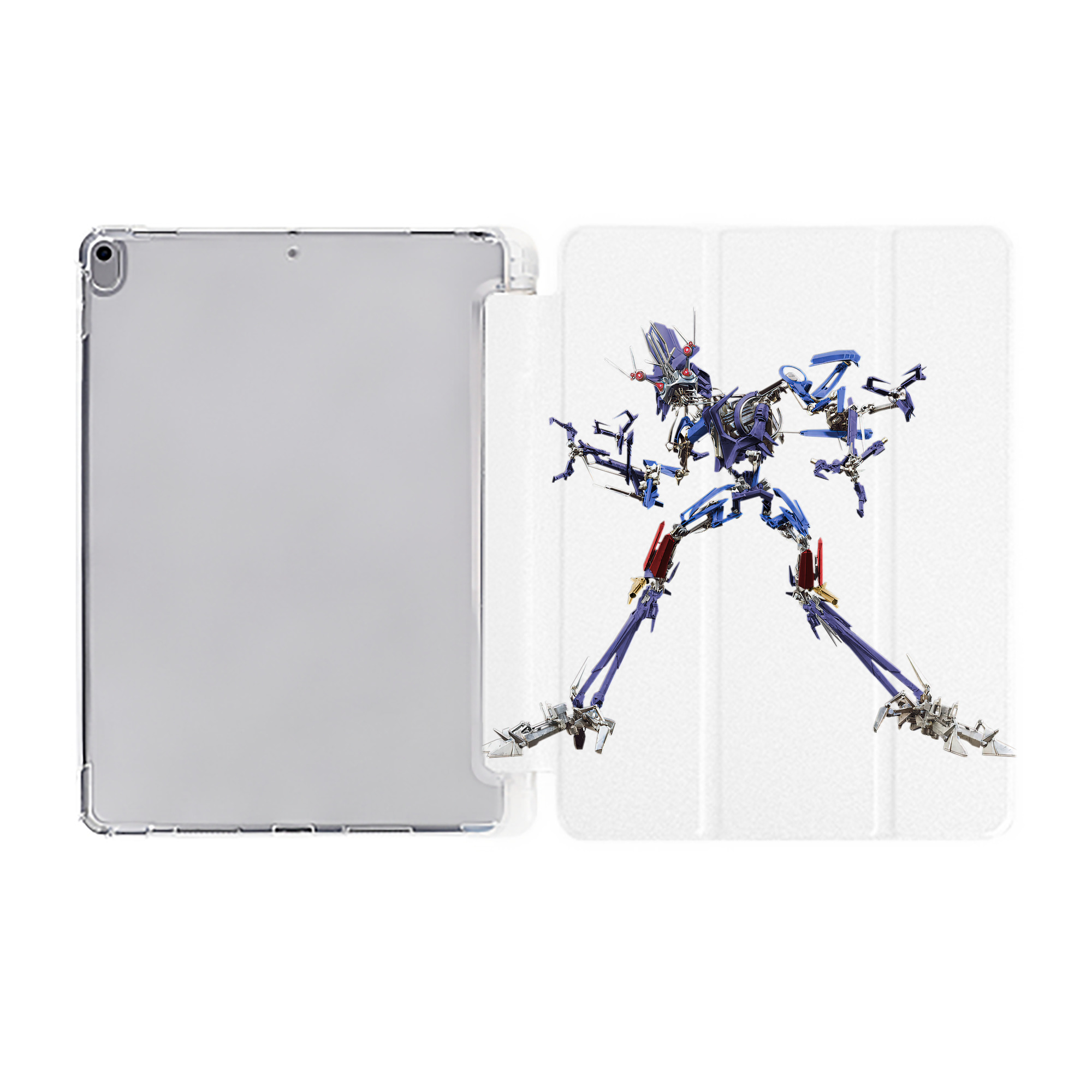 （画像用）  IPad ケース ペン収納付き 三つ折りスタンド PUレザー×シリコン 対応機種9.5/10.5/10.9インチ